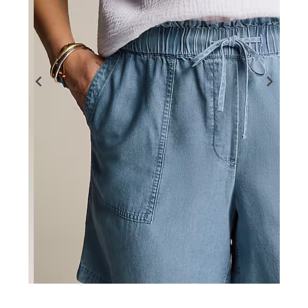 J. Jill Indigo Tencel™ Lyocell Patch-Pocket Shorts